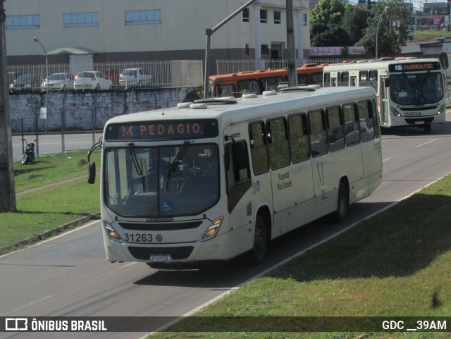 Viação Nobel 31263 na cidade de Fazenda Rio Grande, Paraná, Brasil, por GDC __39AM. ID da foto: 12090884.