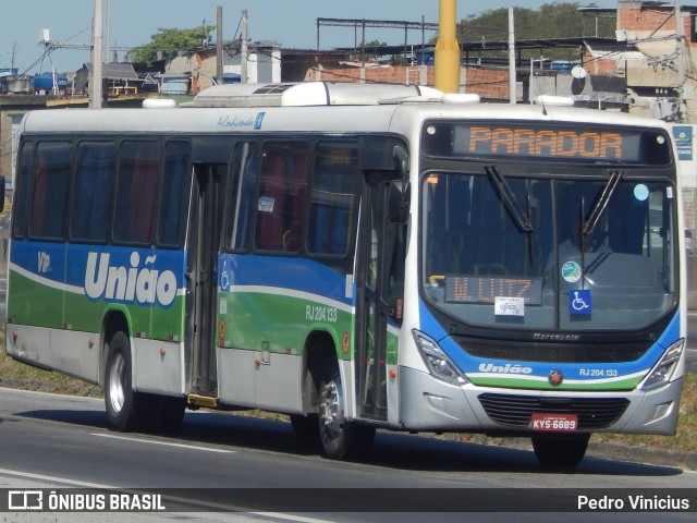 Viação União RJ 204.133 na cidade de Duque de Caxias, Rio de Janeiro, Brasil, por Pedro Vinicius. ID da foto: 12090661.