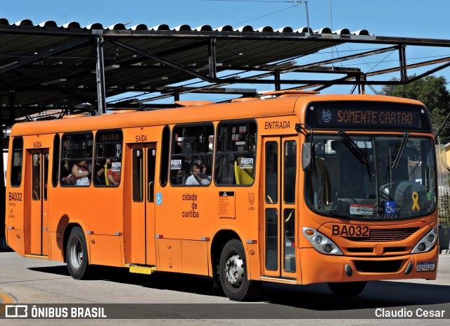 Transporte Coletivo Glória BA032 na cidade de Curitiba, Paraná, Brasil, por Claudio Cesar. ID da foto: 12091221.