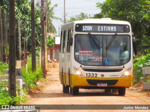 Transportes Guanabara 1332 na cidade de Extremoz, Rio Grande do Norte, Brasil, por Junior Mendes. ID da foto: 12089877.