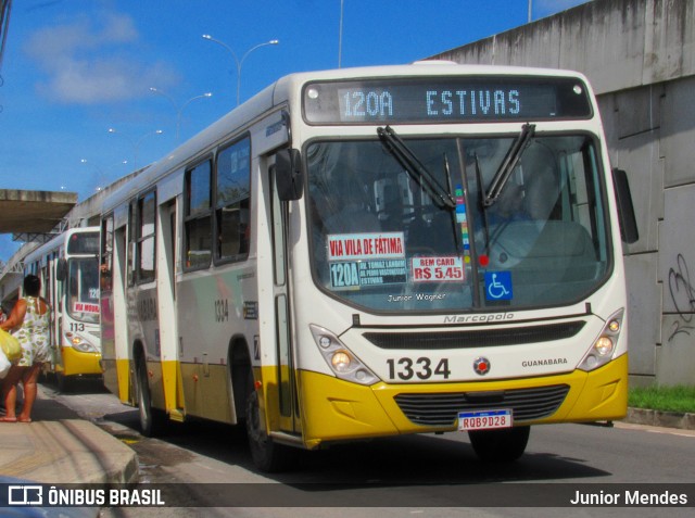 Transportes Guanabara 1334 na cidade de Natal, Rio Grande do Norte, Brasil, por Junior Mendes. ID da foto: 12089991.