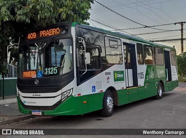 Viação Paraense Cuiabá Transportes 1125 na cidade de Cuiabá, Mato Grosso, Brasil, por Wenthony Camargo. ID da foto: 12090549.