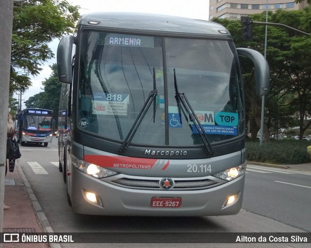 Auto Viação Urubupungá 20.114 na cidade de Barueri, São Paulo, Brasil, por Ailton da Costa Silva. ID da foto: 12090597.