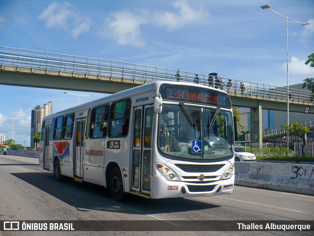 Transnacional Transportes Urbanos 08006 na cidade de Natal, Rio Grande do Norte, Brasil, por Thalles Albuquerque. ID da foto: 12091539.