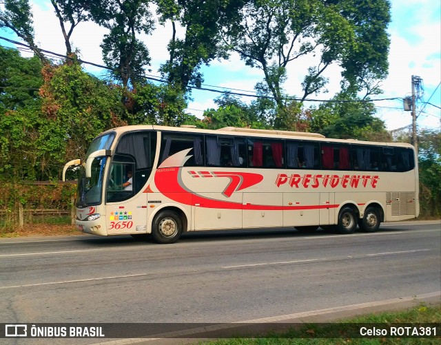 Viação Presidente 3650 na cidade de Ipatinga, Minas Gerais, Brasil, por Celso ROTA381. ID da foto: 12092225.
