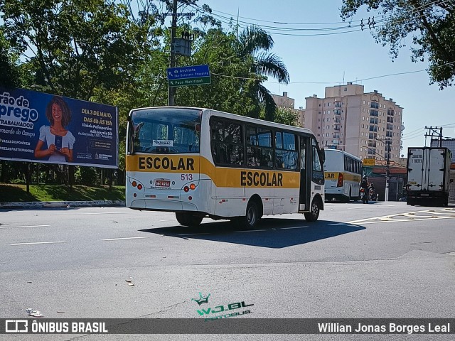 Auto Viação ABC - Escolar 513 na cidade de São Bernardo do Campo, São Paulo, Brasil, por Willian Jonas Borges Leal. ID da foto: 12094078.