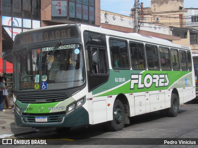 Transportes Flores RJ 128.141 na cidade de Duque de Caxias, Rio de Janeiro, Brasil, por Pedro Vinicius. ID da foto: 12092867.
