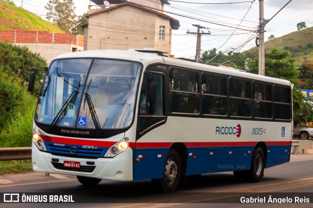 Viação Riodoce 11015 na cidade de Caratinga, Minas Gerais, Brasil, por Gabriel Ângelo Reis. ID da foto: 12092484.