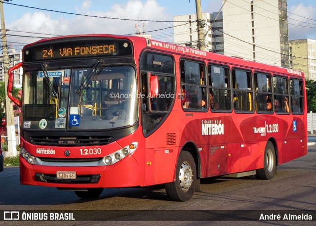 Transportes Peixoto 1.2.030 na cidade de Niterói, Rio de Janeiro, Brasil, por André Almeida. ID da foto: 12091444.