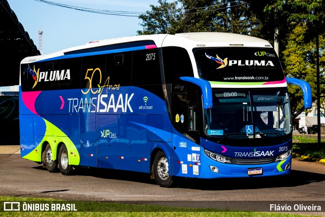 Trans Isaak Turismo 2075 na cidade de Cascavel, Paraná, Brasil, por Flávio Oliveira. ID da foto: 12093978.