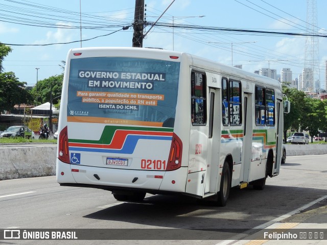 Auto Ônibus Santa Maria Transporte e Turismo 02101 na cidade de Natal, Rio Grande do Norte, Brasil, por Felipinho ‎‎ ‎ ‎ ‎. ID da foto: 12093264.