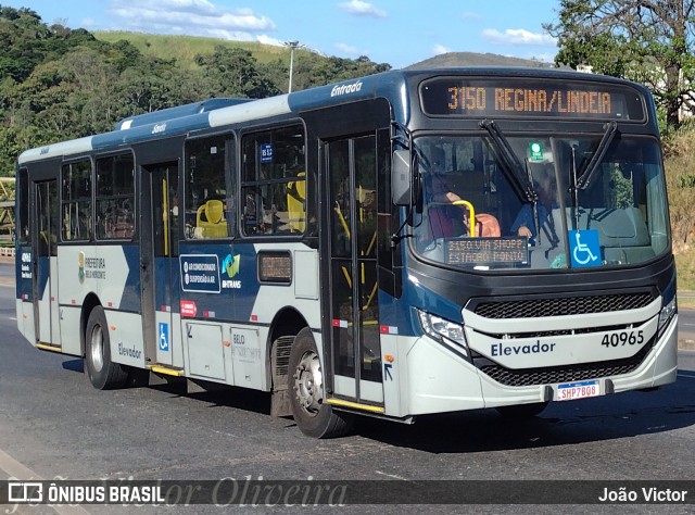 Urca Auto Ônibus 40965 na cidade de Belo Horizonte, Minas Gerais, Brasil, por João Victor. ID da foto: 12093133.
