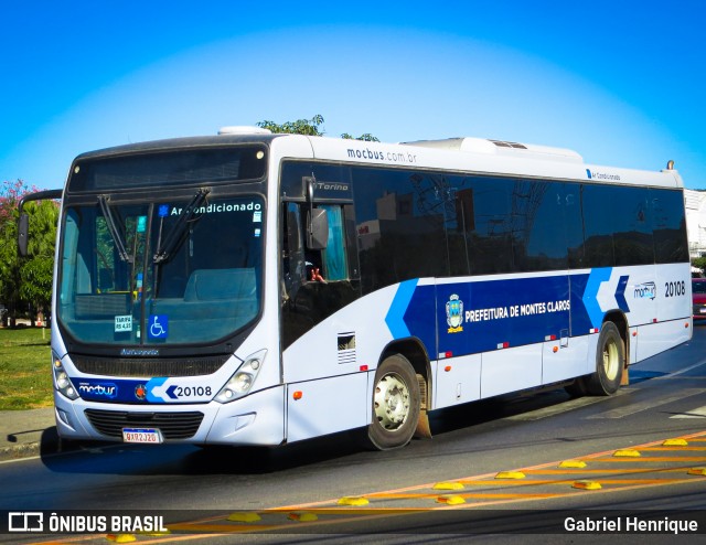 Solaris Transportes 20108 na cidade de Montes Claros, Minas Gerais, Brasil, por Gabriel Henrique. ID da foto: 12091412.