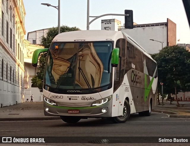 Nova Opção Turismo 2860 na cidade de Rio de Janeiro, Rio de Janeiro, Brasil, por Selmo Bastos. ID da foto: 12093093.