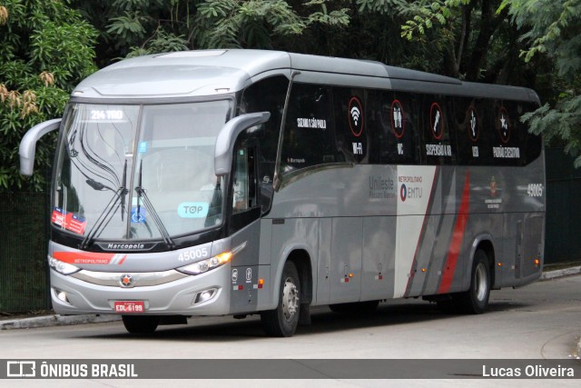 Empresa de Ônibus Pássaro Marron 45005 na cidade de São Paulo, São Paulo, Brasil, por Lucas Oliveira. ID da foto: 12092337.