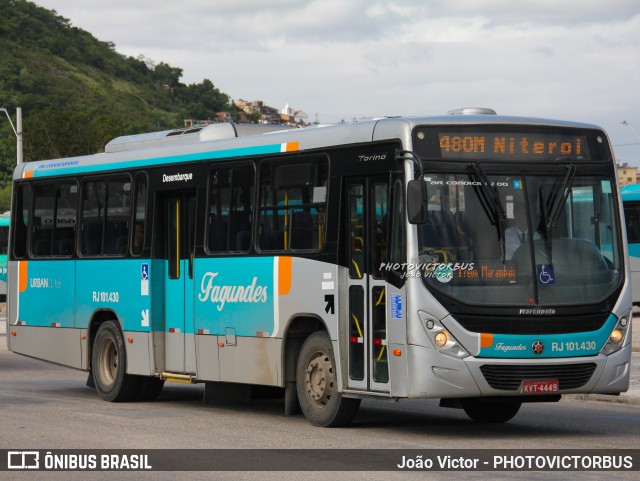 Auto Ônibus Fagundes RJ 101.430 na cidade de Niterói, Rio de Janeiro, Brasil, por João Victor - PHOTOVICTORBUS. ID da foto: 12093443.