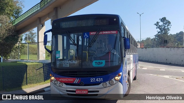 BB Transportes e Turismo 27.431 na cidade de Cotia, São Paulo, Brasil, por Henrique Oliveira. ID da foto: 12092570.