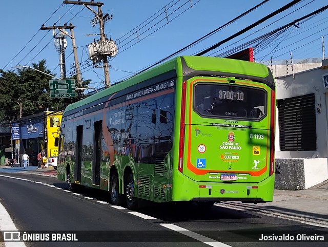 TRANSPPASS - Transporte de Passageiros 8 1193 na cidade de São Paulo, São Paulo, Brasil, por Josivaldo Oliveira. ID da foto: 12093766.