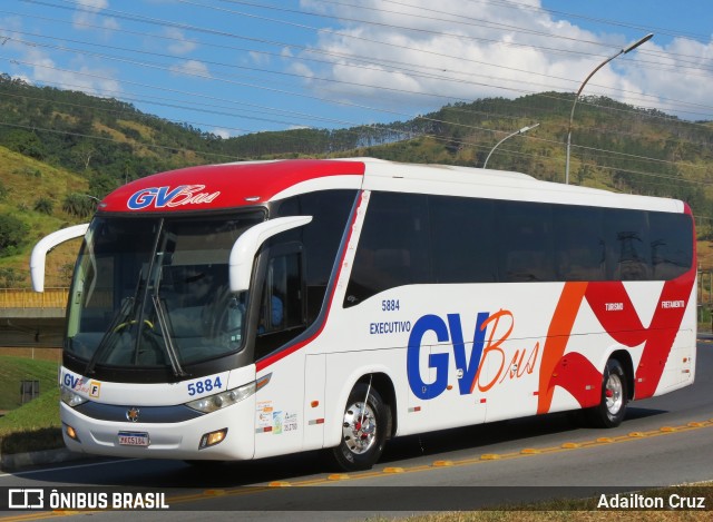 GV Bus Transportes e Turismo 5884 na cidade de Aparecida, São Paulo, Brasil, por Adailton Cruz. ID da foto: 12092887.