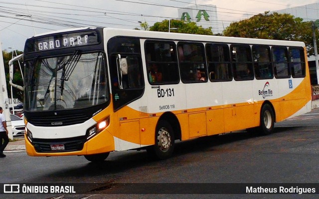 Belém Rio Transportes BD-131 na cidade de Belém, Pará, Brasil, por Matheus Rodrigues. ID da foto: 12091603.
