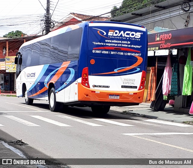 EDACOS Transportes Coletivos Especiais e Turismo 3922022 na cidade de Manaus, Amazonas, Brasil, por Bus de Manaus AM. ID da foto: 12094038.