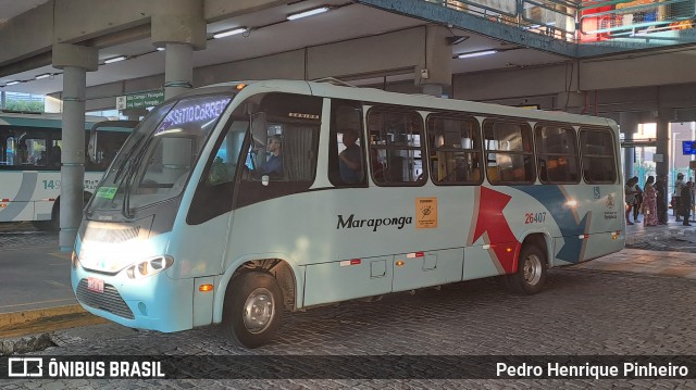 Maraponga Transportes 26407 na cidade de Fortaleza, Ceará, Brasil, por Pedro Henrique Pinheiro. ID da foto: 12091777.