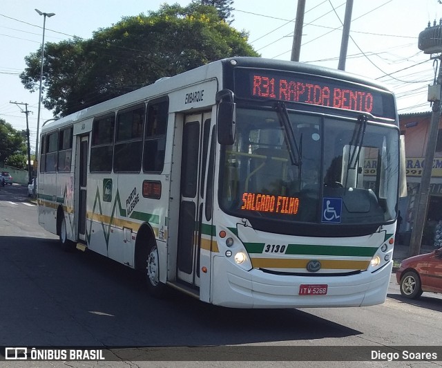 Sudeste Transportes Coletivos 3130 na cidade de Porto Alegre, Rio Grande do Sul, Brasil, por Diego Soares. ID da foto: 12094145.