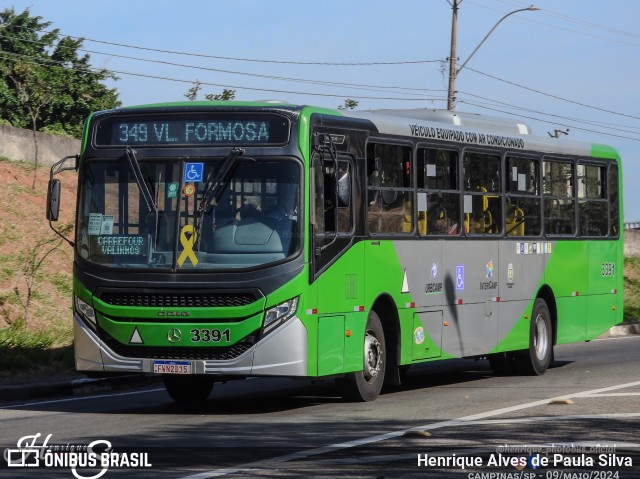 VB Transportes e Turismo 3391 na cidade de Campinas, São Paulo, Brasil, por Henrique Alves de Paula Silva. ID da foto: 12093816.
