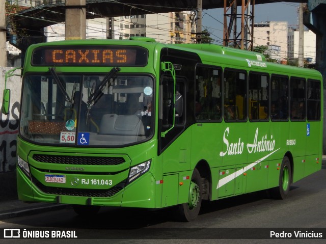Transportes Santo Antônio RJ 161.043 na cidade de Duque de Caxias, Rio de Janeiro, Brasil, por Pedro Vinicius. ID da foto: 12093121.