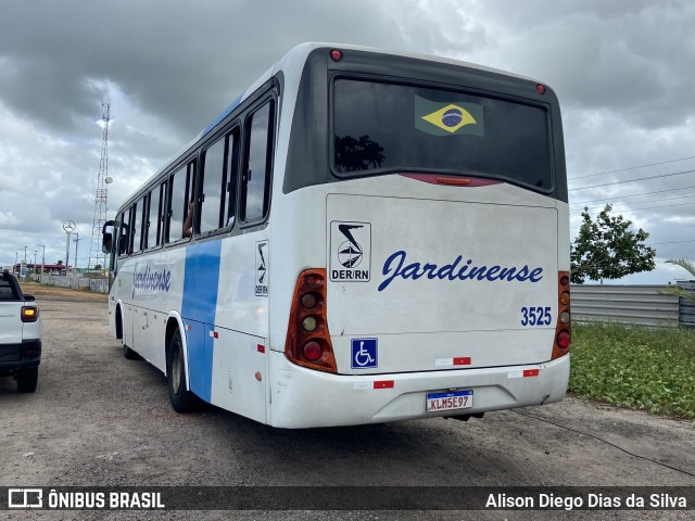 Auto Viação Jardinense 3525 na cidade de Macaíba, Rio Grande do Norte, Brasil, por Alison Diego Dias da Silva. ID da foto: 12092440.