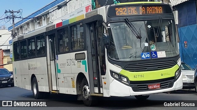 Caprichosa Auto Ônibus B27192 na cidade de Rio de Janeiro, Rio de Janeiro, Brasil, por Gabriel Sousa. ID da foto: 12092993.