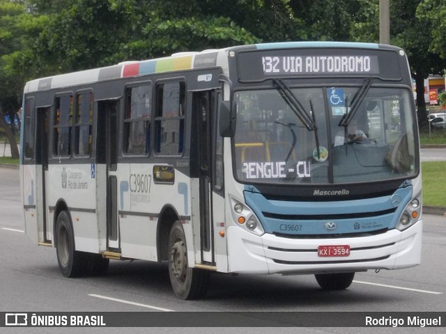 Transportes Santa Maria C39607 na cidade de Rio de Janeiro, Rio de Janeiro, Brasil, por Rodrigo Miguel. ID da foto: 12093110.