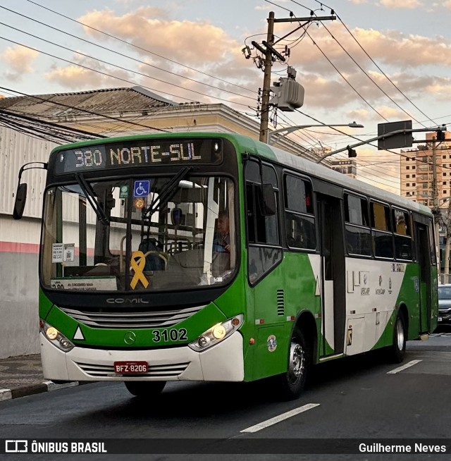 VB Transportes e Turismo 3102 na cidade de Campinas, São Paulo, Brasil, por Guilherme Neves. ID da foto: 12092818.
