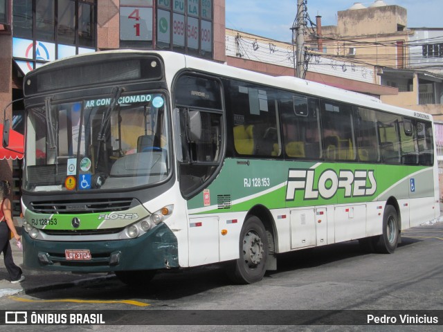 Transportes Flores RJ 128.153 na cidade de Duque de Caxias, Rio de Janeiro, Brasil, por Pedro Vinicius. ID da foto: 12092868.