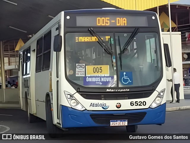 Viação Atalaia Transportes 6520 na cidade de Aracaju, Sergipe, Brasil, por Gustavo Gomes dos Santos. ID da foto: 12092324.