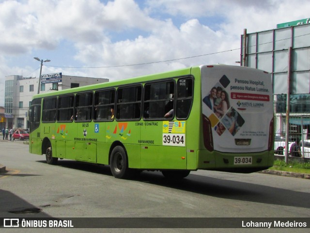 TCM - Transportes Coletivos Maranhense 39-034 na cidade de São Luís, Maranhão, Brasil, por Lohanny Medeiros. ID da foto: 12092448.