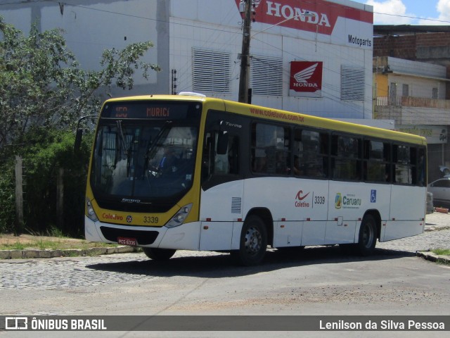 Coletivo Transportes 3339 na cidade de Caruaru, Pernambuco, Brasil, por Lenilson da Silva Pessoa. ID da foto: 12092966.