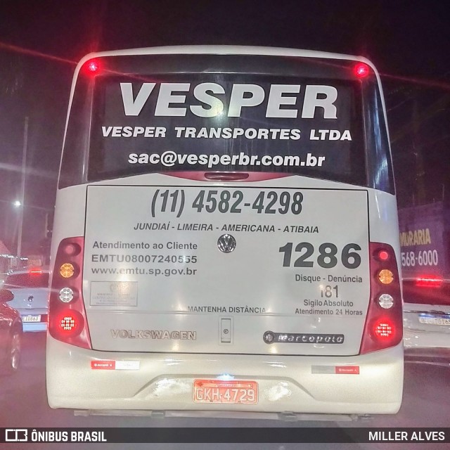 Vesper Transportes 1286 na cidade de São Paulo, São Paulo, Brasil, por MILLER ALVES. ID da foto: 12093246.