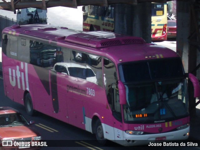 UTIL - União Transporte Interestadual de Luxo 7803 na cidade de Rio de Janeiro, Rio de Janeiro, Brasil, por Joase Batista da Silva. ID da foto: 12092803.