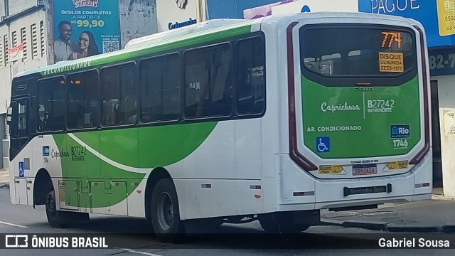 Caprichosa Auto Ônibus B27242 na cidade de Rio de Janeiro, Rio de Janeiro, Brasil, por Gabriel Sousa. ID da foto: 12093009.