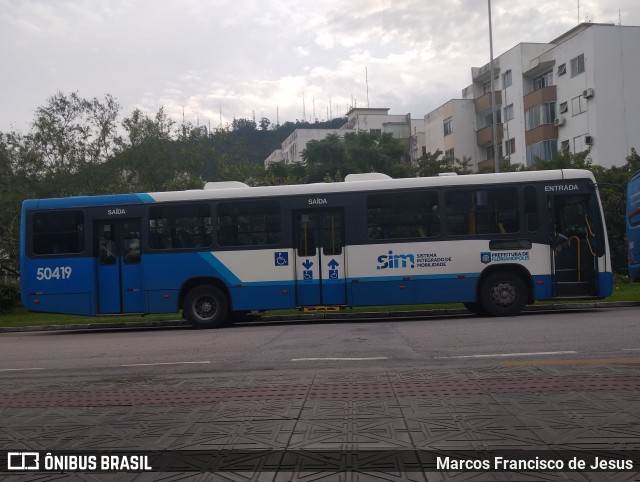Transol Transportes Coletivos 50419 na cidade de Florianópolis, Santa Catarina, Brasil, por Marcos Francisco de Jesus. ID da foto: 12092155.