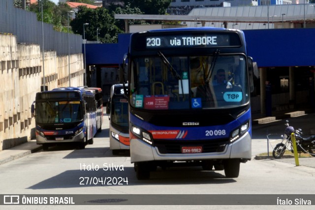 Auto Viação Urubupungá 20.098 na cidade de Osasco, São Paulo, Brasil, por Ítalo Silva. ID da foto: 12092414.