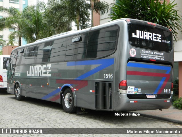 Transporte e Turismo Juarez 1516 na cidade de Blumenau, Santa Catarina, Brasil, por Mateus Filipe Nascimento. ID da foto: 12094296.