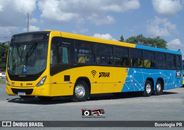 Sharp Transportes 147 na cidade de Araucária, Paraná, Brasil, por Busologia PR. ID da foto: 12094372.