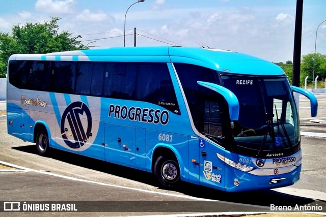 Auto Viação Progresso 6081 na cidade de Aracaju, Sergipe, Brasil, por Breno Antônio. ID da foto: 12095356.