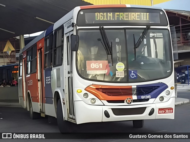 Capital Transportes 8136 na cidade de Aracaju, Sergipe, Brasil, por Gustavo Gomes dos Santos. ID da foto: 12094639.