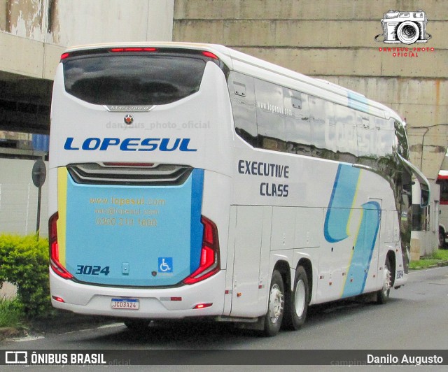 LopeSul Transportes - Lopes e Oliveira Transportes e Turismo - Lopes Sul 3024 na cidade de Campinas, São Paulo, Brasil, por Danilo Augusto. ID da foto: 12094759.
