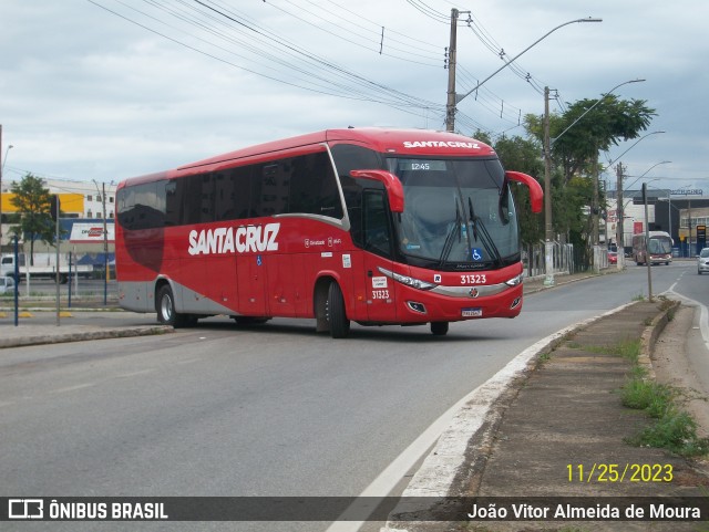 Viação Santa Cruz 31323 na cidade de Pouso Alegre, Minas Gerais, Brasil, por João Vitor Almeida de Moura. ID da foto: 12094387.