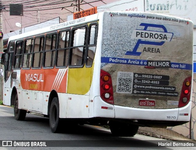 Viasul Transportes Coletivos 1870 na cidade de Itaúna, Minas Gerais, Brasil, por Hariel Bernades. ID da foto: 12094781.
