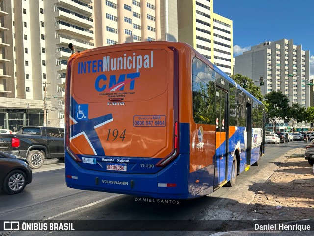 CMT - Consórcio Metropolitano Transportes 194 na cidade de Cuiabá, Mato Grosso, Brasil, por Daniel Henrique. ID da foto: 12095087.